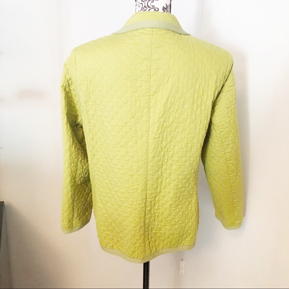 Evan-Picone Green Quilted Jacket - Picture 3 of 5